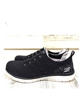 Skechers 8.5 Black Virtue Show Runner Sneakers Comfort Travel Casual